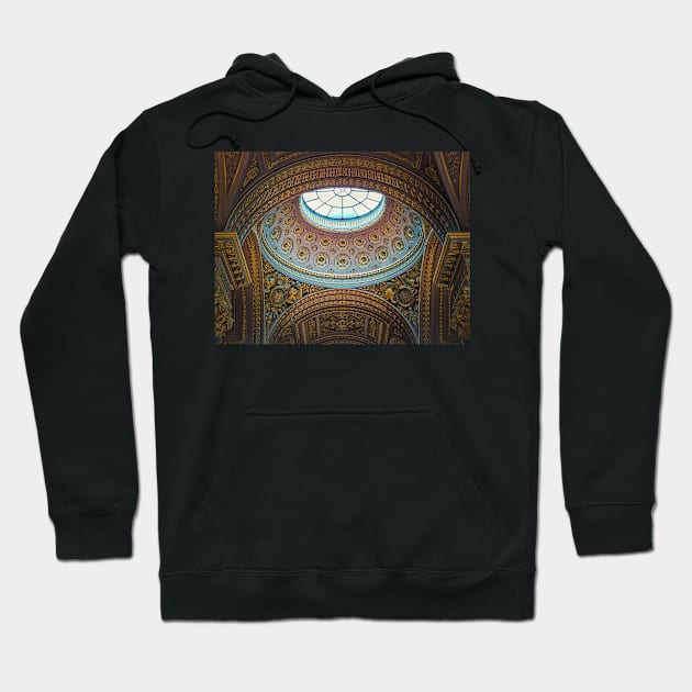 golden ornate ceiling Hoodie by psychoshadow